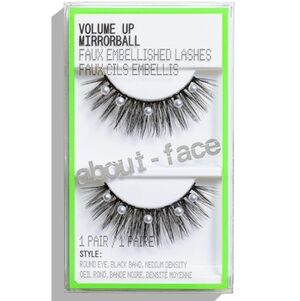 About-Face Volume Up Mirrorball faux pearl embellished high volume lashes